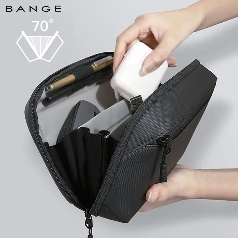 BANGE YKK Travel Electronics Organizers Power Bank Pouch Gadgets Accessories Case for USB Cable Cords, Hard Drives Storage Bag