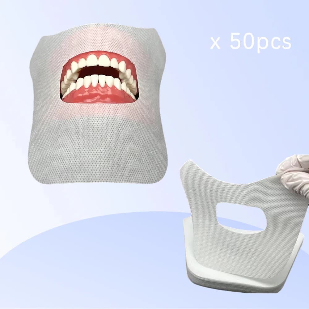 Sbiancamento dei denti Garza per il viso Cavità orale dentale Asciugamano in tessuto di cotone Maschera per il viso usa e getta dentale Bocca Panno orale Tampone per saliva