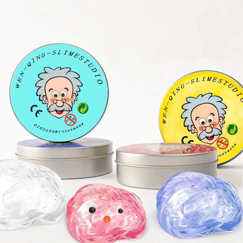 Reusable Putty Liquid Crystal Bouncy Slime Toy Set Mud Stress Relief Color Clay Shape Handmade DIY Handgum Playdough