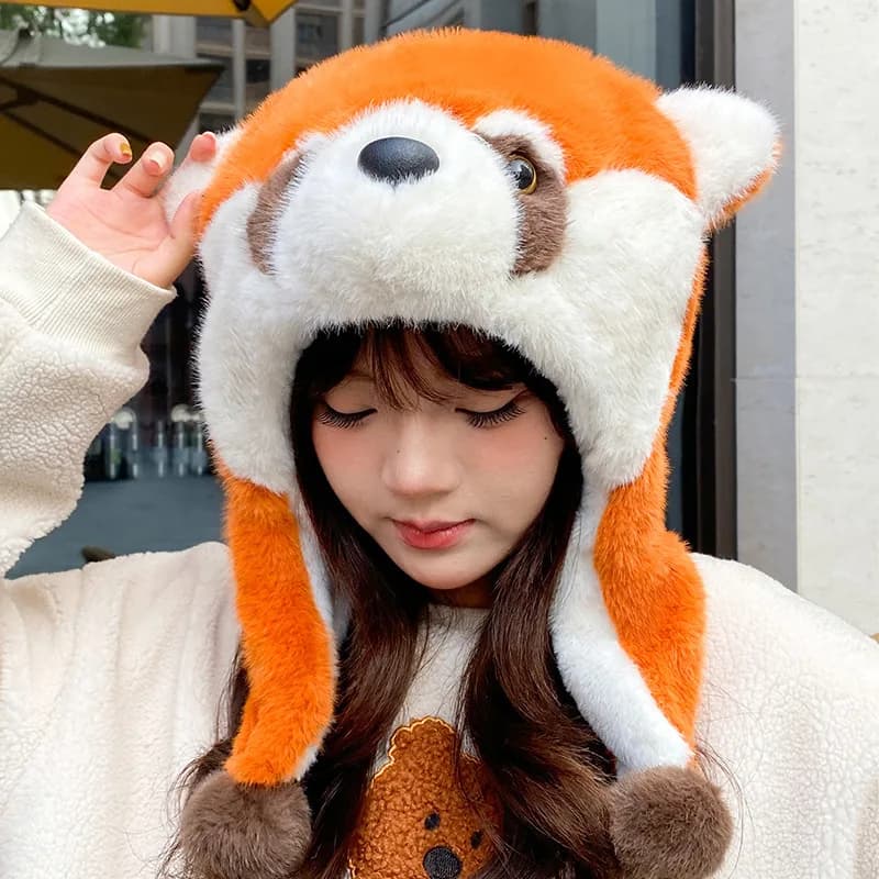 Nice hat protection for warm ears thickened parent-son style plush winter new arrival baseball cap style Korean cartoon