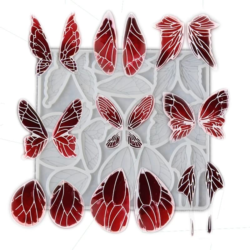 Stampi in silicone per orecchini con ala di farfalla fai-da-te, gioielli, portachiavi, collane, ciondoli, ornamento, stampo per colata in resina epossidica