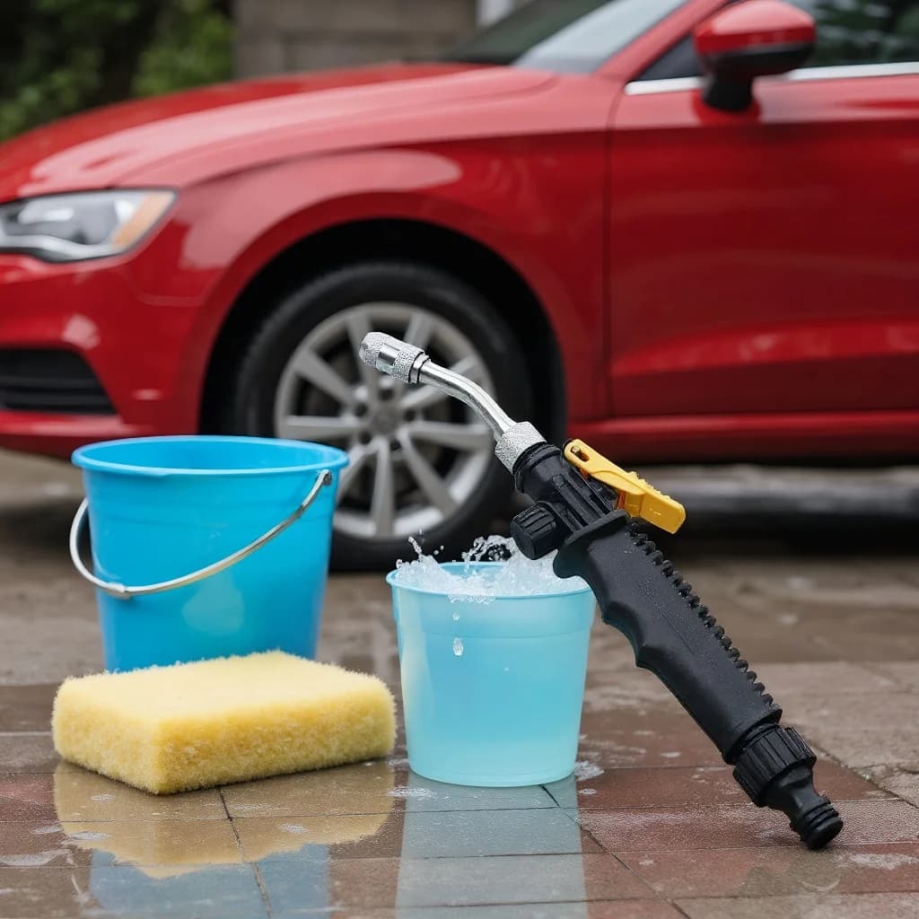 Elettrodomestici per lavatrice dell'aria condizionata ad alta pressione con pistola per la pulizia dell'acqua per cera per auto da 48 cm