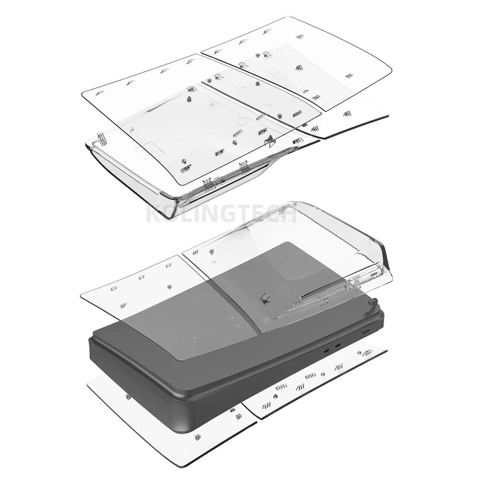 Custodia protettiva per piastra frontale in plastica trasparente di ricambio rigida di nuovo arrivo per custodia protettiva per piastra Console sottile PS5