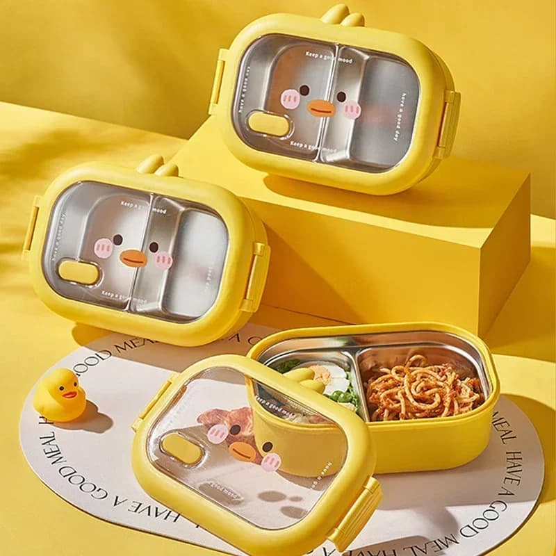 Contenitore per il pranzo in acciaio inossidabile per bambini, bento box per la scuola, contenitore per alimenti portatile sigillato, riscaldabile, organizer da cucina