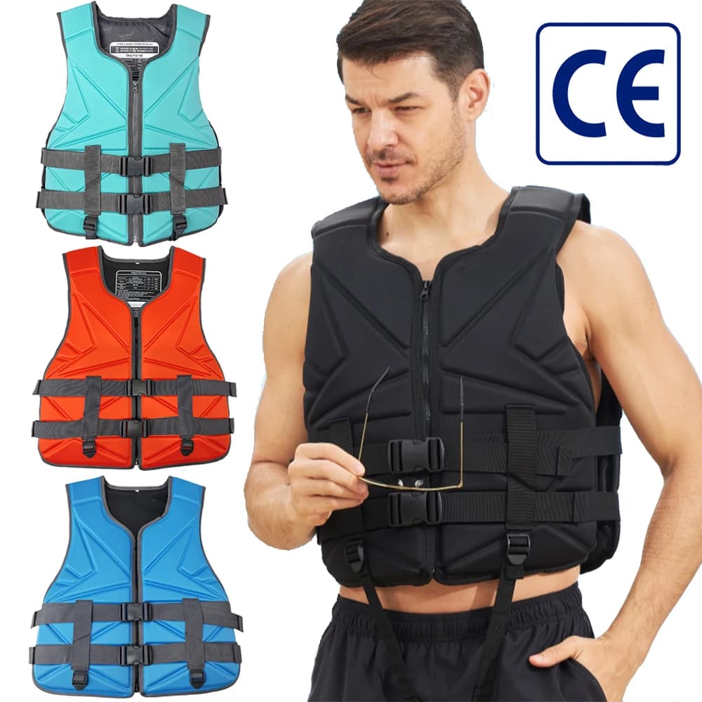 Giubbotto di salvataggio resistente agli urti per adulti e adolescenti, dispositivi di galleggiamento per pesca, vela, surf, canottaggio, kayak