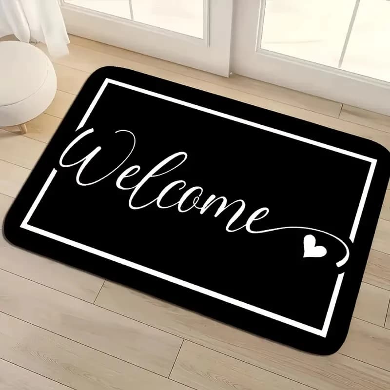 VIKAMA Crystal Velvet Entry Rug for Bathrooms and Washrooms, Water Absorbent Floor Mat, Easy to Clean, Home Decoration
