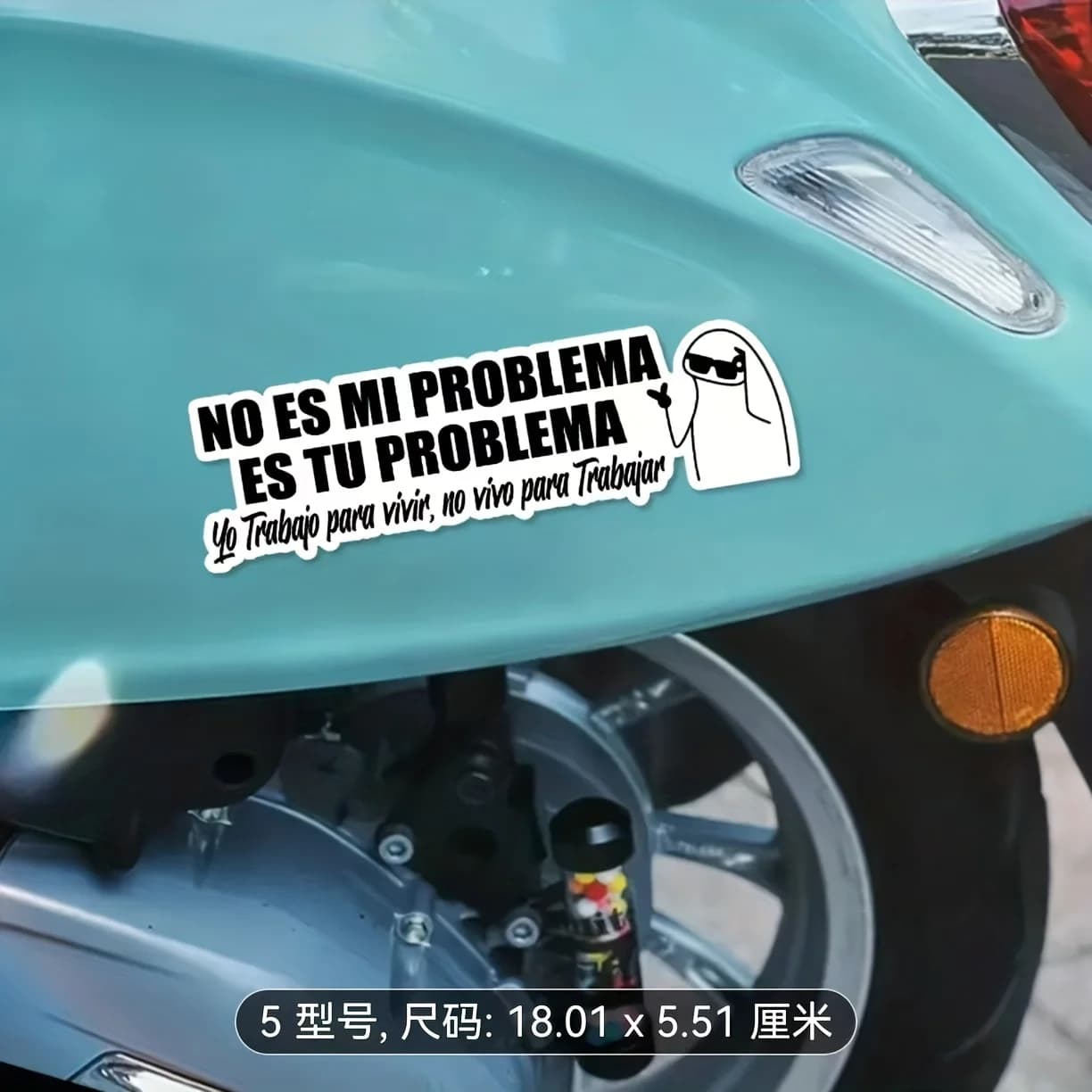 Holographic Spanish Sarcastic Quote Stickers, Waterproof for Car Bumper Laptop