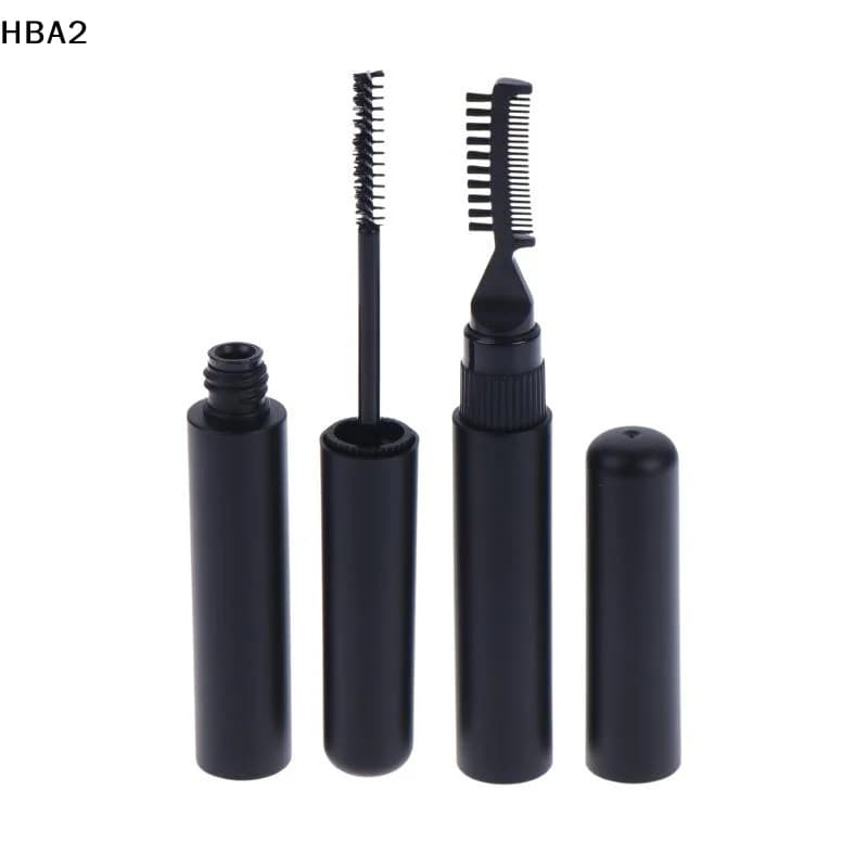 【H】 Tubetto Vuoto per Mascara da 10ml con Doppia Testina a Pennello, Contenitore Ricaricabile Fai-da-te per Gel Sopracciglia, Flacone per Allungamento Ciglia, Confezione Cosmetica