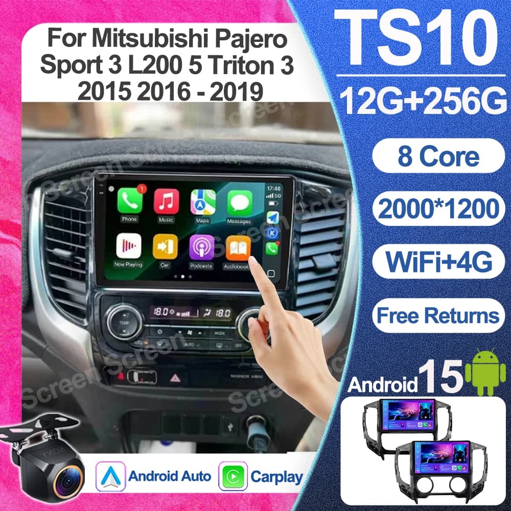 Android 16 Carplay For Mitsubishi Pajero Sport 3 L200 5 Triton 3 2015 2016 2017 2018 2019 Car Video Player Radio Gps Multimedia