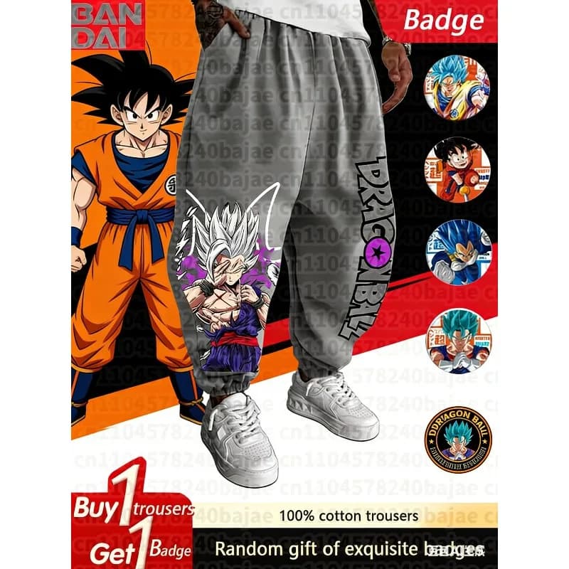 Pantaloni Sportivi Hip Hop Unisex Dragon Ball 2026: Comodi e Larghi, Leggings Sportivi