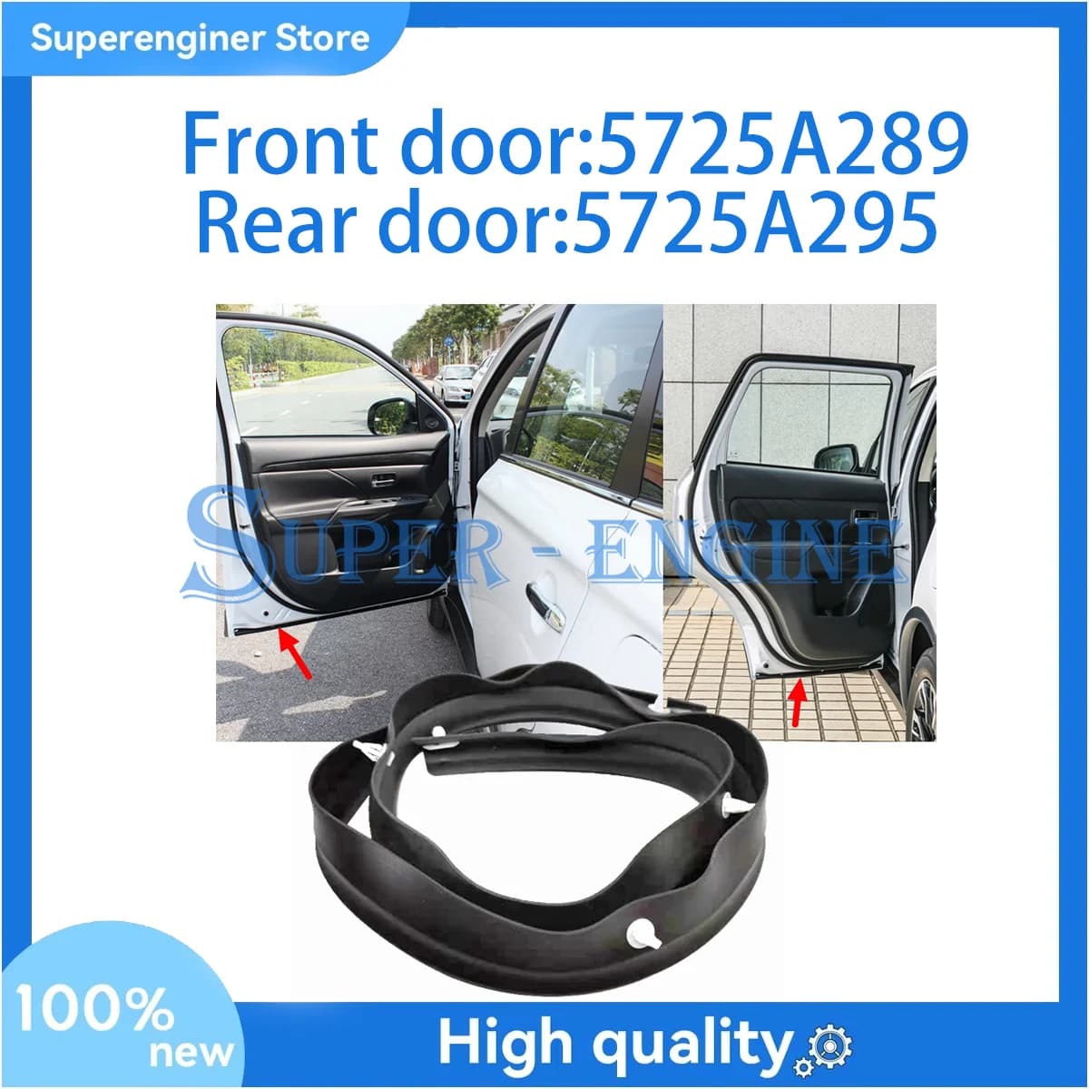 5755A295/5725A165 5755A295 Lower Door Soundproof Weather Sealing Strip For Mitsubishi Outlander 2013-2020