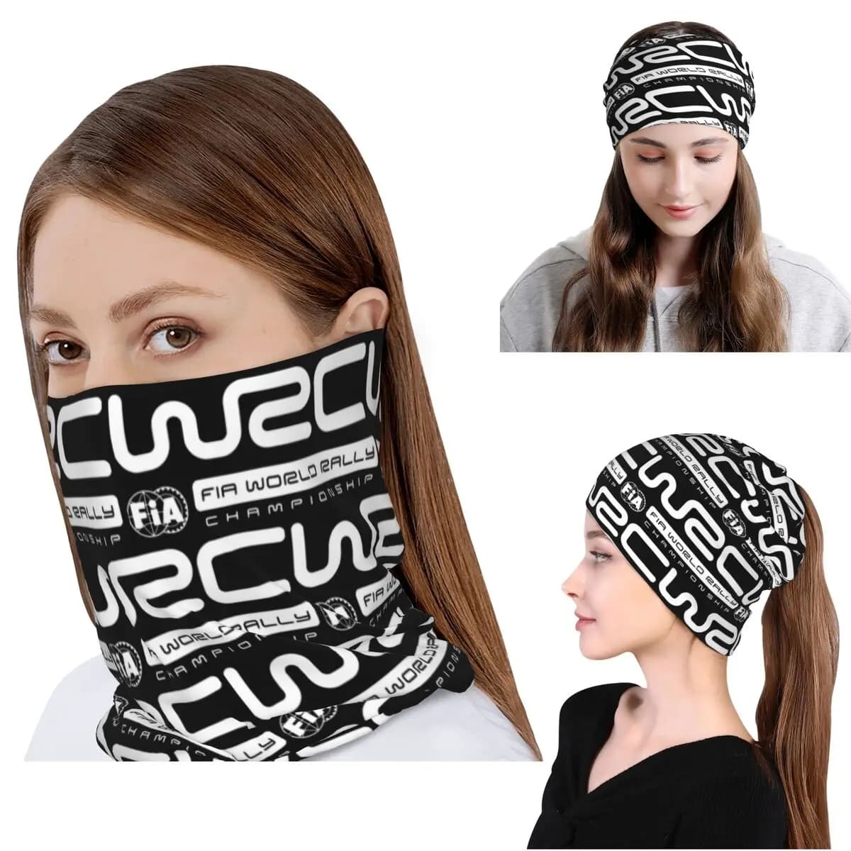 World Rally Championship WRC Bandana Neck Gaiter Face Scarf Warm Headwear Beanies Hat Unisex Adult Breathable