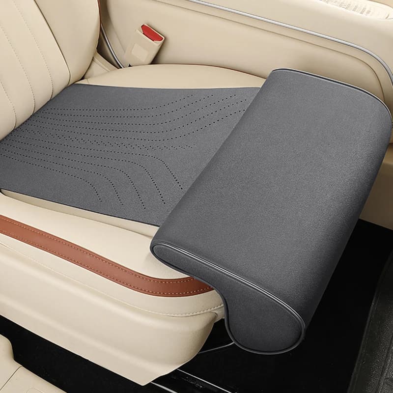 Extension Car Seat Leg Holder Support Suede Universal Auto Seat Extender Leg Cushion Driver Memory Foam Seat Padding Mat Cover