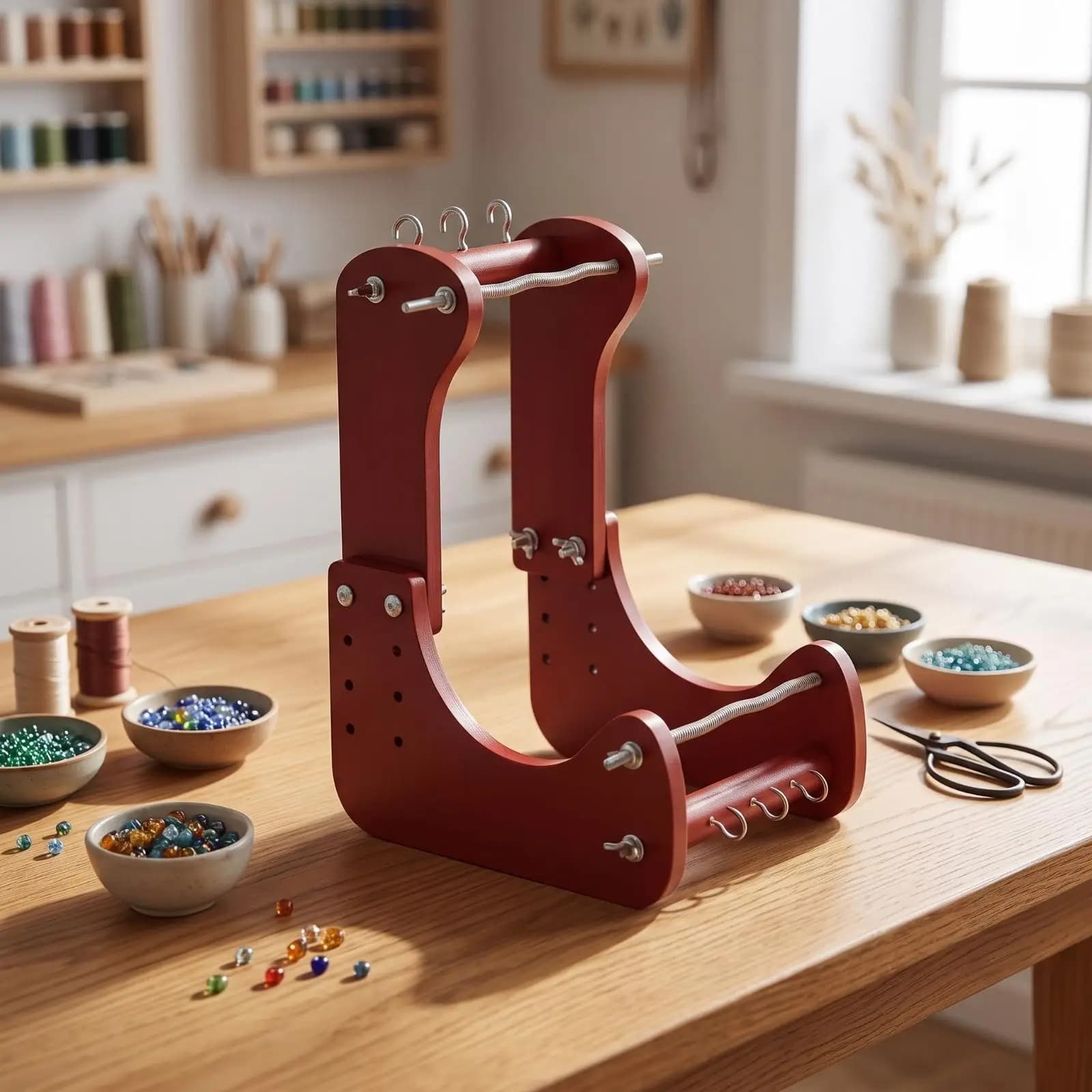 Bead Weaving Loom Upright Wooden Bead Loom Sturdy for Beadwork