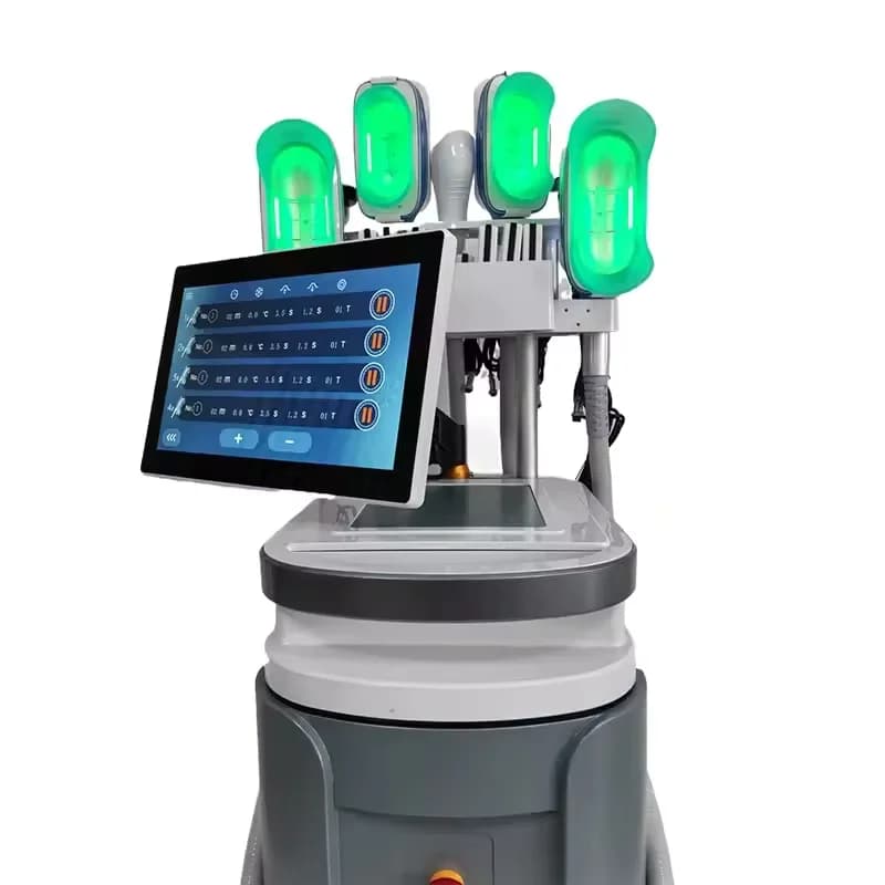 Macchina portatile 3 in 1 per il dimagrimento corporeo, modellamento e riduzione del grasso con tecnologia di raffreddamento a 360°, congelamento del grasso, rimozione della cellulite e cavitazione sottovuoto.