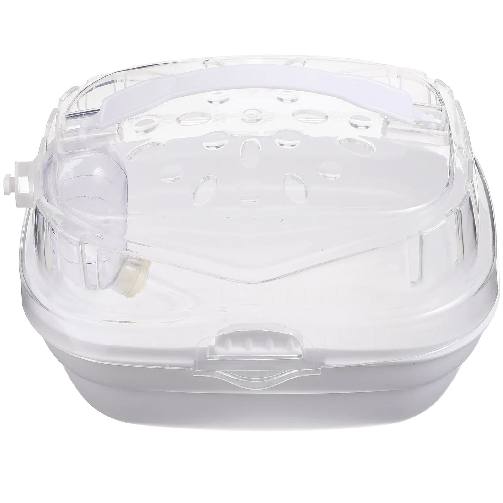 Trasportino Trasparente per Criceti, Gabbia da Viaggio Portatile in Plastica Traspirante per Piccoli Animali, Compatta