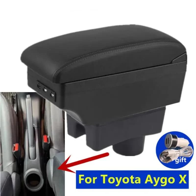 For Toyota Aygo X Armrest Box for Toyota Aygo Car Armrest Car Accessories Interior Details Central Storage Box Retrofit Parts