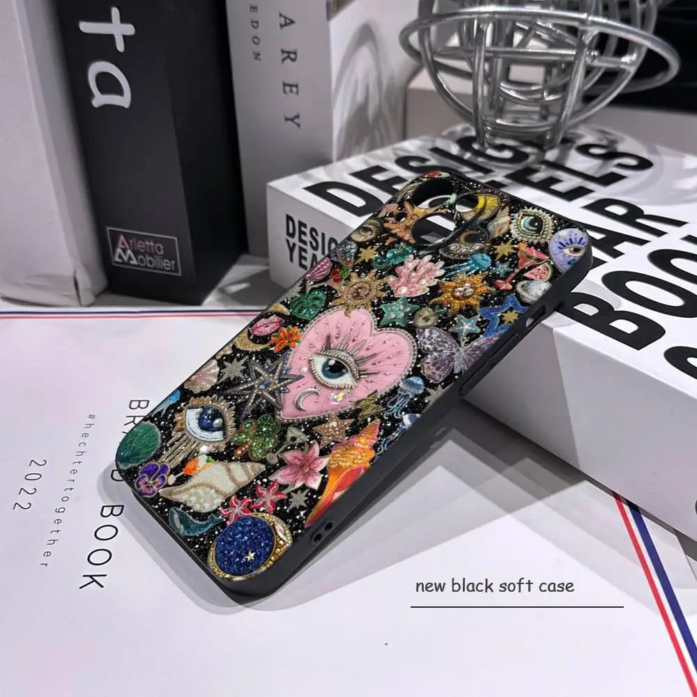 Luxury Evil Eye Fashion Lucky Phone Case For iPhone 17 Air 16 15 14 Plus 13 12 11 Pro Max 16e Shockproof HD Clear Back Cover