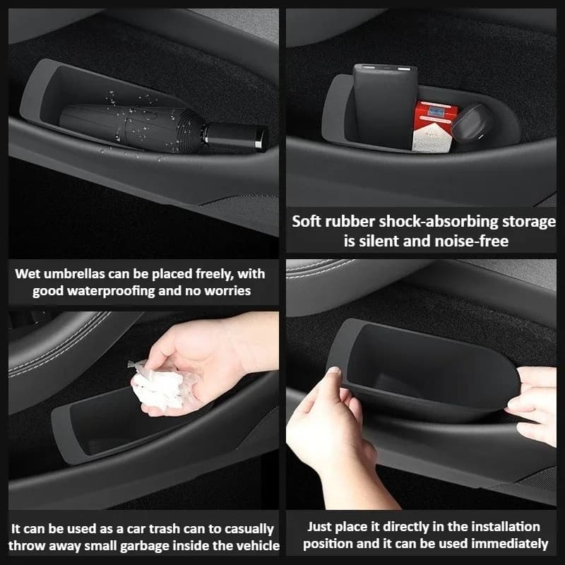 Bidone della spazzatura per Tesla Model Y Juniper/Model 3 2025 Secchi portaoggetti Driver Porte passeggeri Organizzazione Scatola portaoggetti Accessori auto