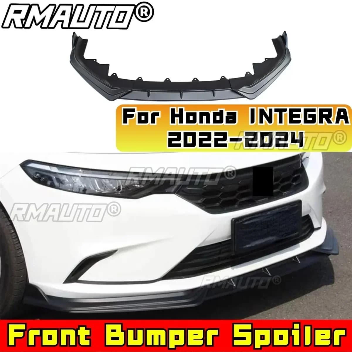 For Honda INTEGRA 2022-2024 Accessories Car bumpers Front Lip Splitter Diffuser Spoiler bumper Lip Protection Part of Edit