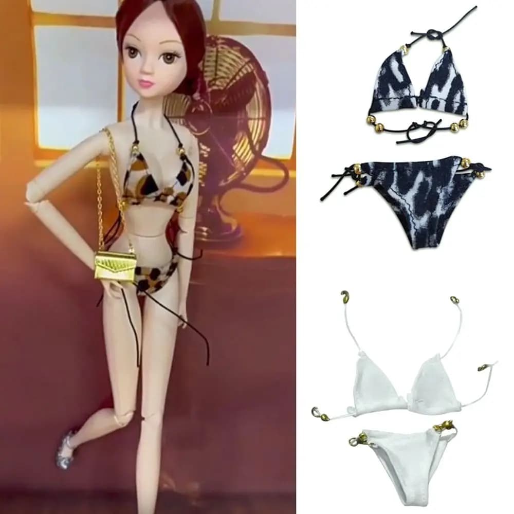 Girl Best Gift Fashion Doll Swimwear Summer Beach Style Casual Wear Beach Bathing Swimsuits Doll Bikini 30cm Dolls