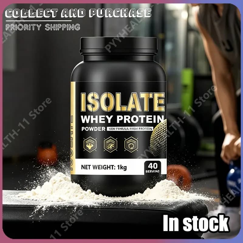 Proteine del Siero di Latte Isolate in Polvere a Basso Contenuto di Grassi per il Recupero Muscolare e la Dieta Magra, Nutrizione Sportiva e Fitness 1000g