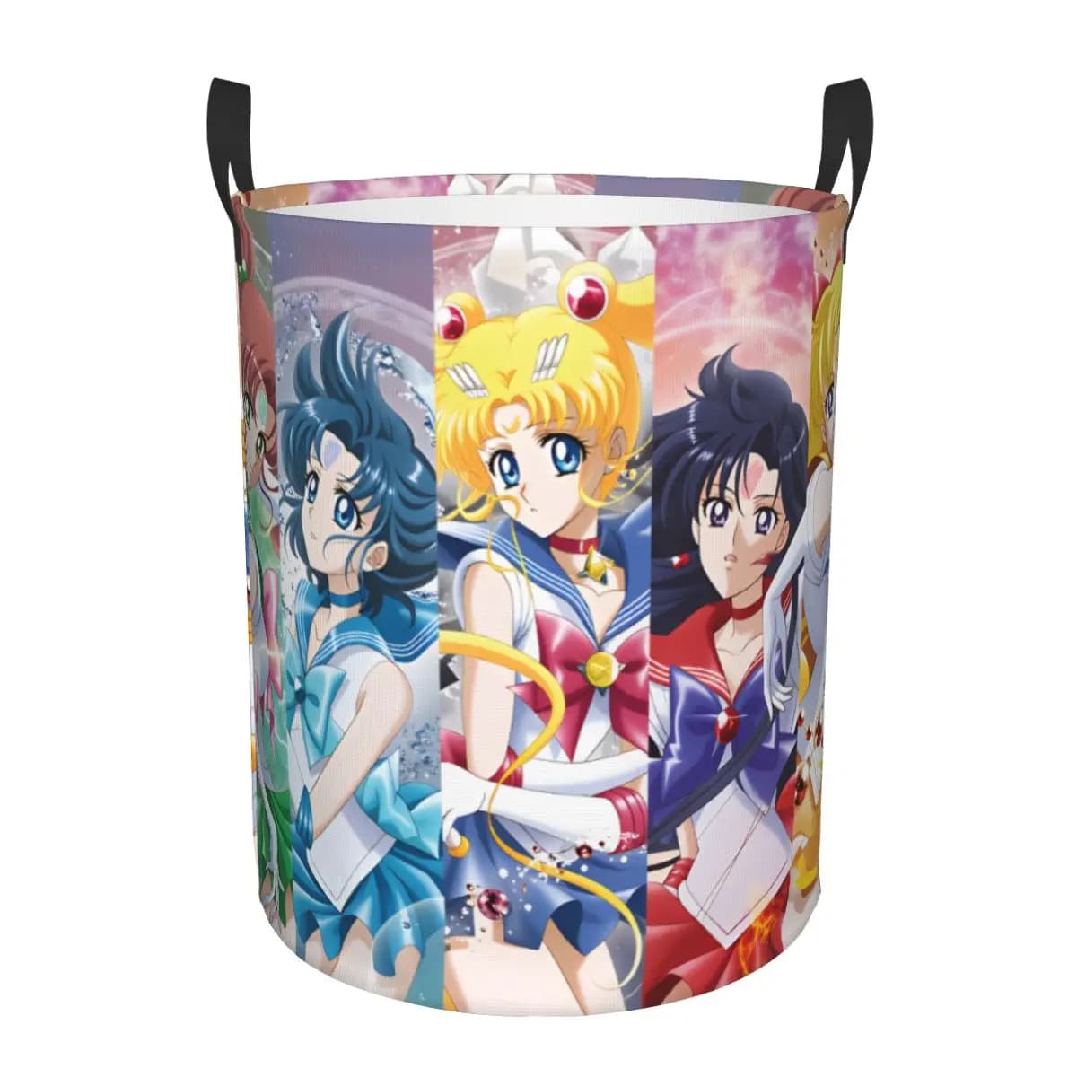 Cesto per la biancheria Sailor Moon Jupiter Mars, pieghevole, con design Mercurio e Venere, per la conservazione di vestiti e biancheria domestica