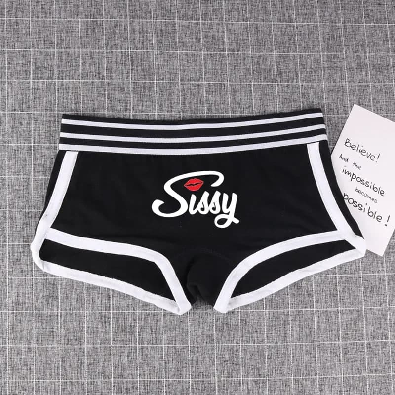 Labbra sexy SISSY Intimo per donna Divertenti boxer femminili Pantaloncini da ragazzo in cotone Mutandine da ragazza carine Intimo da donna traspirante
