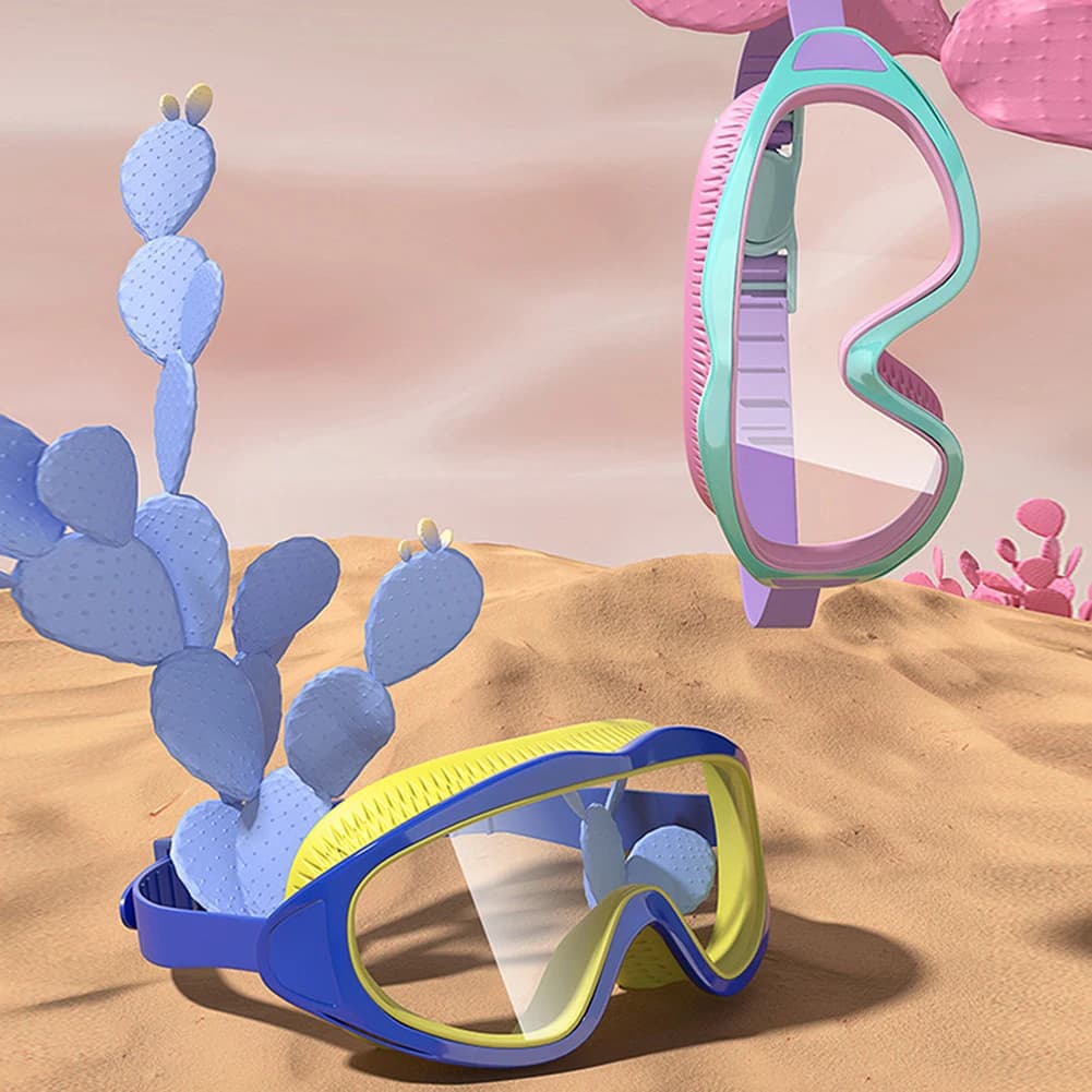 Children's swimming glasses UV-resistant swimming glasses Swim glasses Swim glasses with large transparent frame Sub glasses for water sports workouts