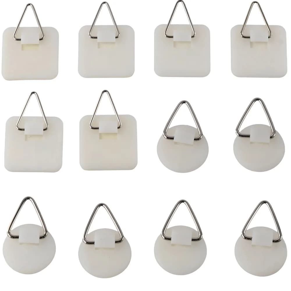 10 Pcs Without Nails Plastic Invisible Adhesive Picture Hangers Photo Frame Hangers Plate Hanger Plate Holders