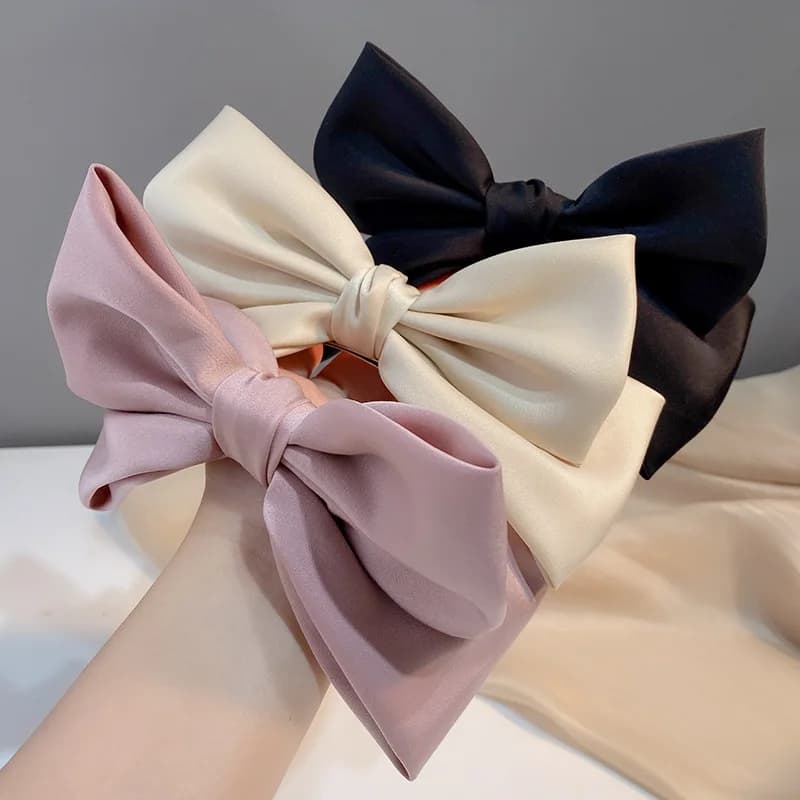 Fermaglio per capelli coreano a forma di fiocco 3D, graziosi fermagli a nastro, accessori per capelli da donna e ragazza, ideali per la primavera e la sauna