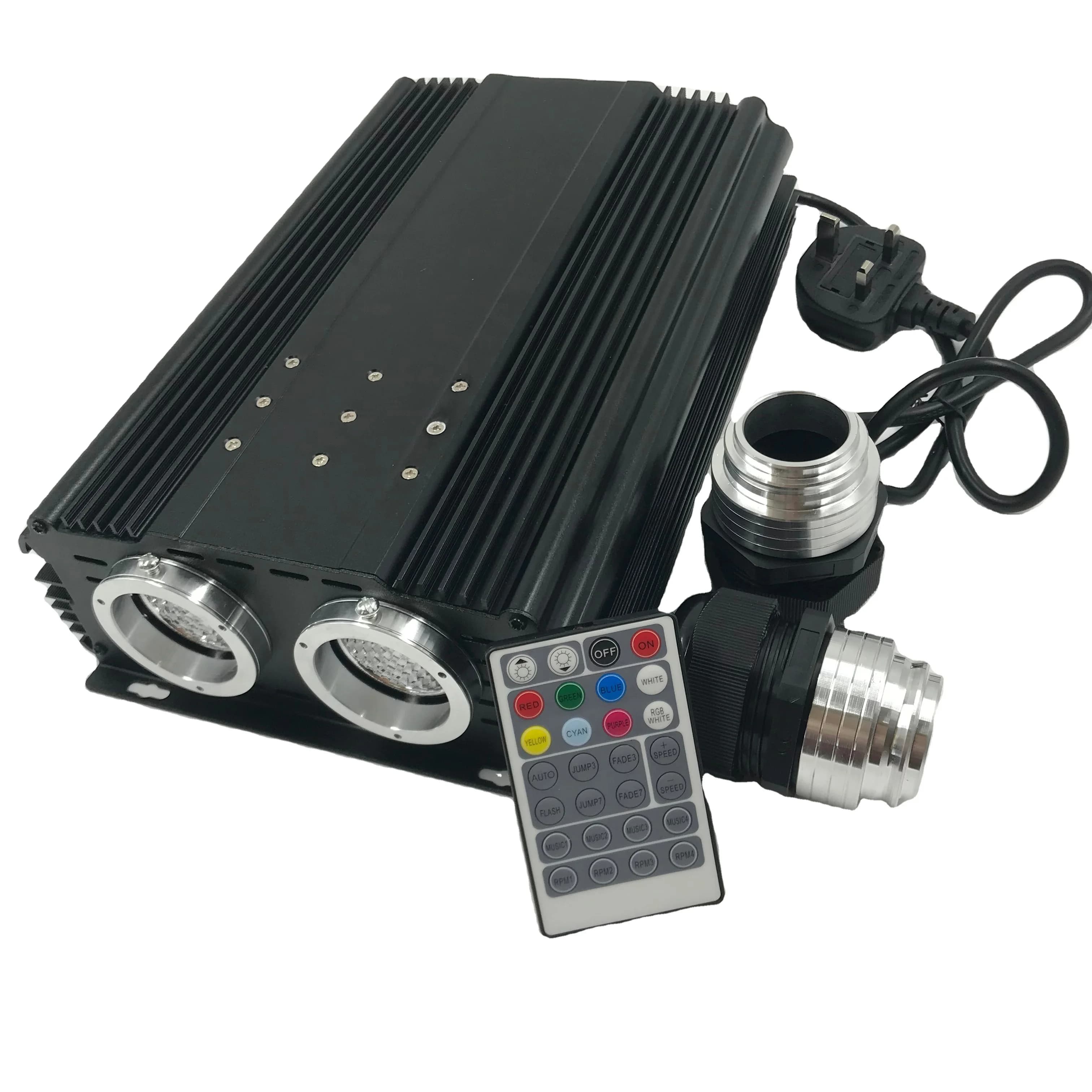 Sorgente luminosa per proiettore in fibra ottica LED 2*45W RGBW doppia testa