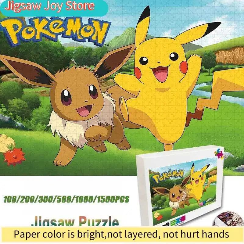 Puzzle di Pikachu e Eevee, Gioco Educativo Pokemon, Regalo Creativo per Bambini