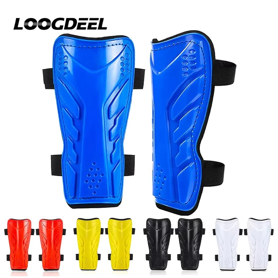 Loogdeel Tavola di protezione per le gambe con cinturino da calcio Supporto per ginocchio sportivo per adulti per bambini Attrezzatura per allenamento da competizione professionale
