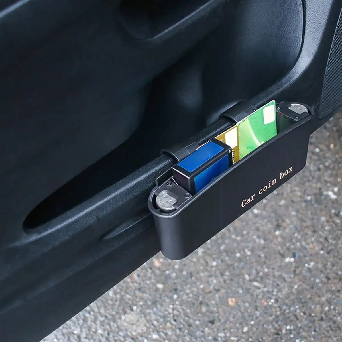 1Pc Car Coin Storage Box Car Door Storage Box Car Trash Can Storage Box