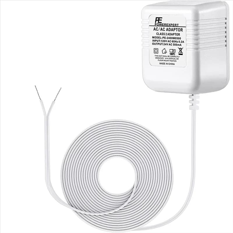 A7THK-16.4Ft Alimentatore a filo C, per campanello video ad anello, adattatore trasformatore campanello 24V per la maggior parte dei modelli