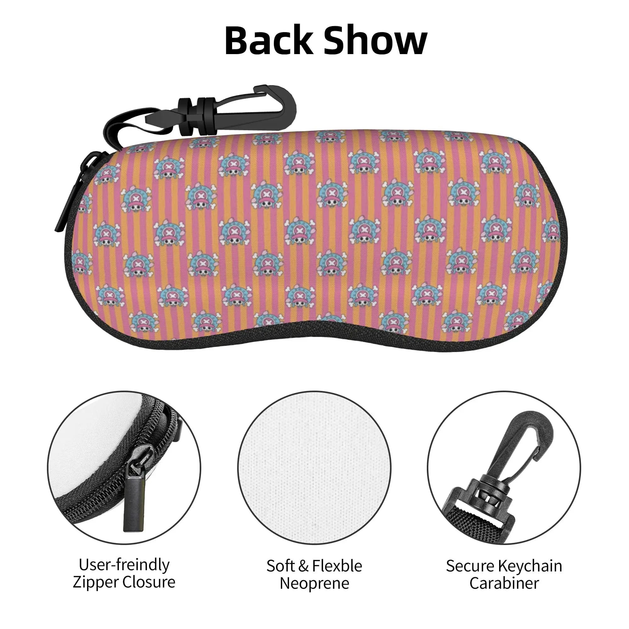 Skull Manga One Piece Anime Eyeglass Glasses Case Men Women Soft Sunglasses Protective Bag