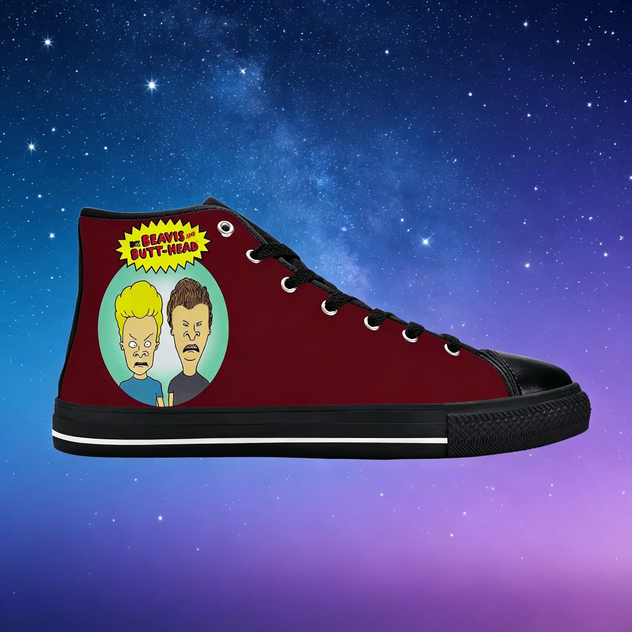 Beavis All Over Print High Top Canvas Shoes Unisex Outdoor Breathable Skate Custom Footwear