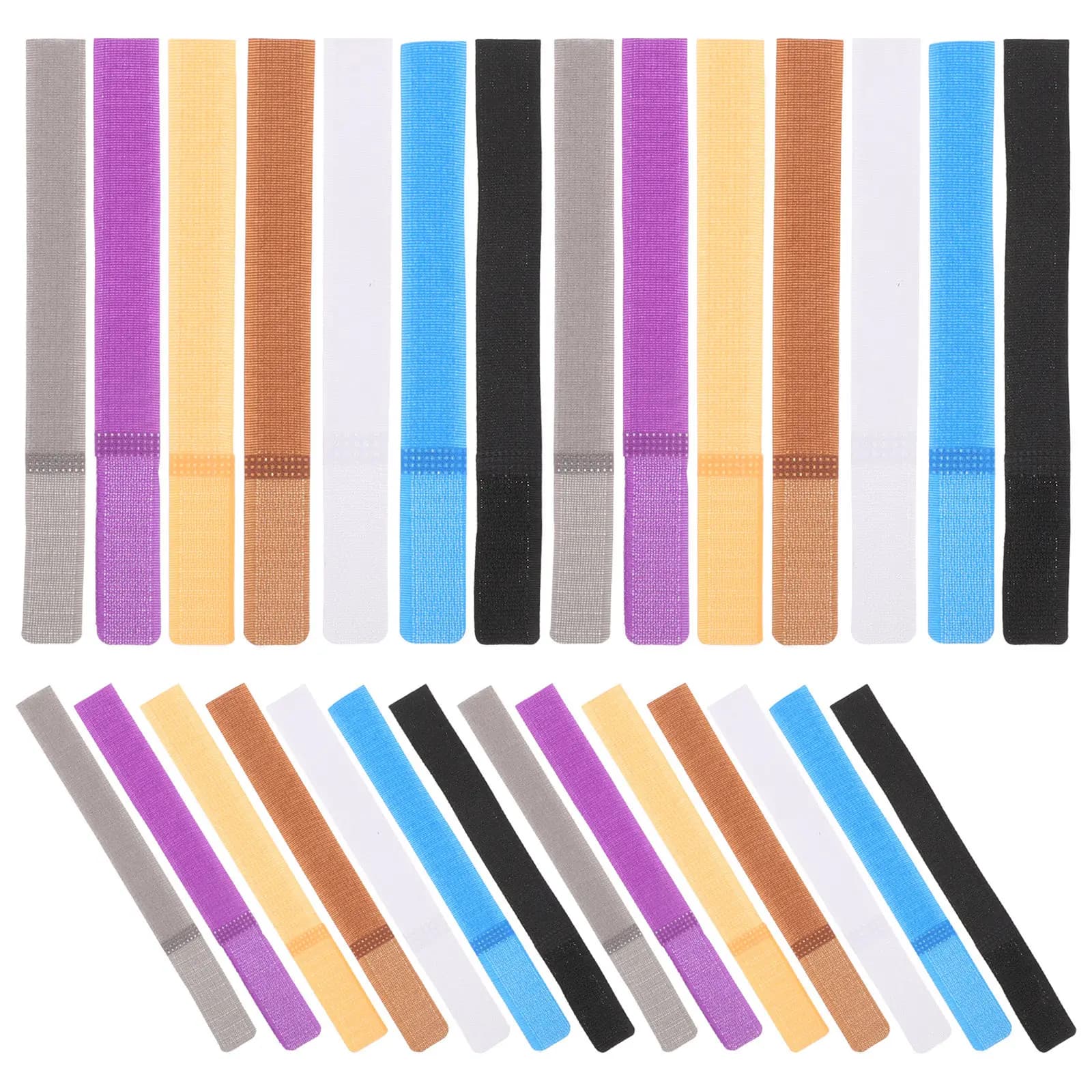 70Pcs Reusable Hook and Cable Ties for Pedalboard Guitar Speaker Microphone Cords Studio Home Audio Organization Cord