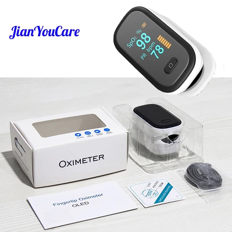JianYouCare finger Pulse Oximeter PR PI Oximetro De Dedo Heart Rate Saturation Meter Health Care Pediatric Oximetro Saturometer
