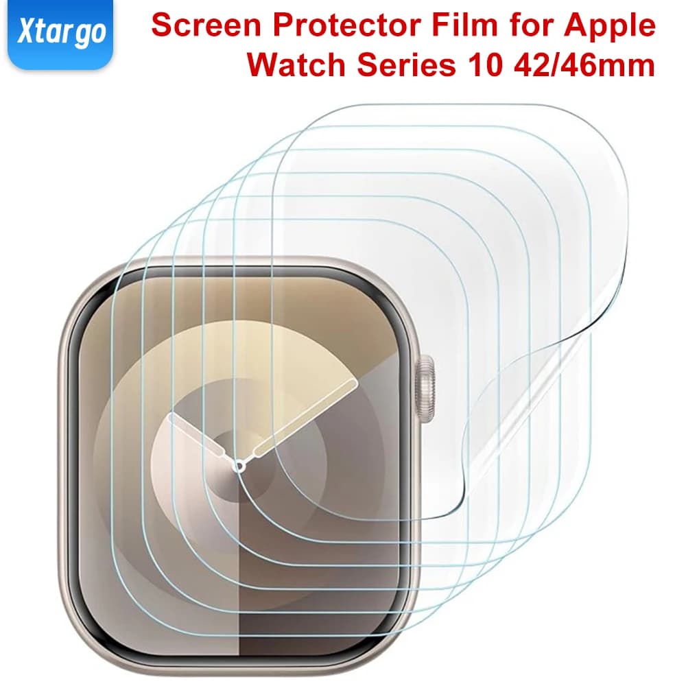 Pellicola proteggi schermo morbida per Apple Watch Serie 10 46mm 42mm Pellicola morbida trasparente HD impermeabile antigraffio per iWatch 10 42/46mm