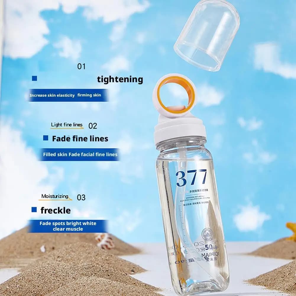 Spray per protezione solare SPF50 + Spray per protezione solare sbiancante idratante antirughe viso corpo collo spray per la cura della pelle