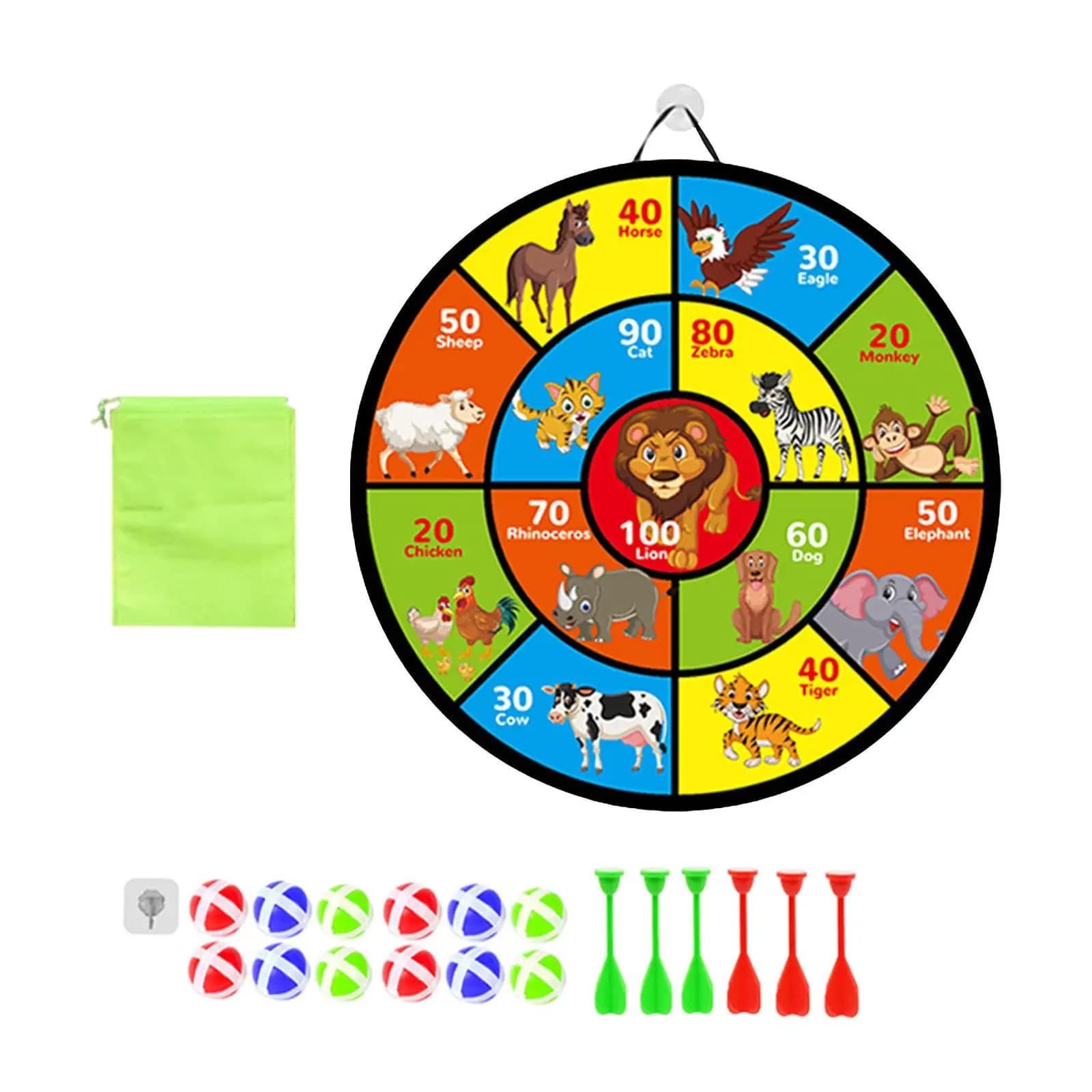 Tavolo da Freccette Gigante Pieghevole con Bersaglio in Plastica Morbida per Bambini, Giochi da Interno ed Esterno per Giardino e Prato