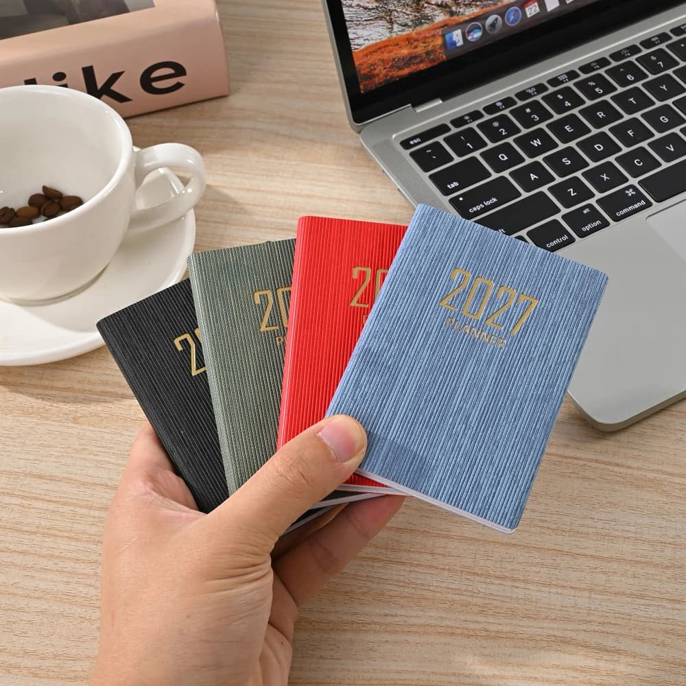 2027 A7 Mini Weekly Planner Notebook 128 Pages Thin Pocket Agenda Schedule Diary Portable Journal for Office Home Travel Gifts