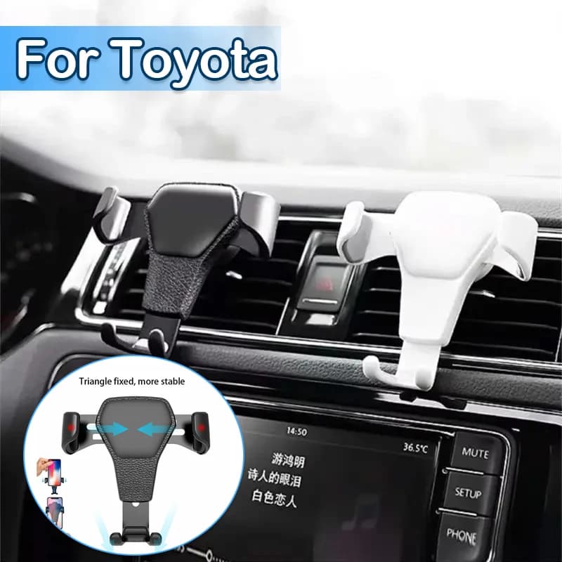 Car Styling Phone Support Air Vent Accessories For Toyota C-HR CHR CH R 2016-2019 2020 2021 Auto-Clip Gravity Air Vent Mount