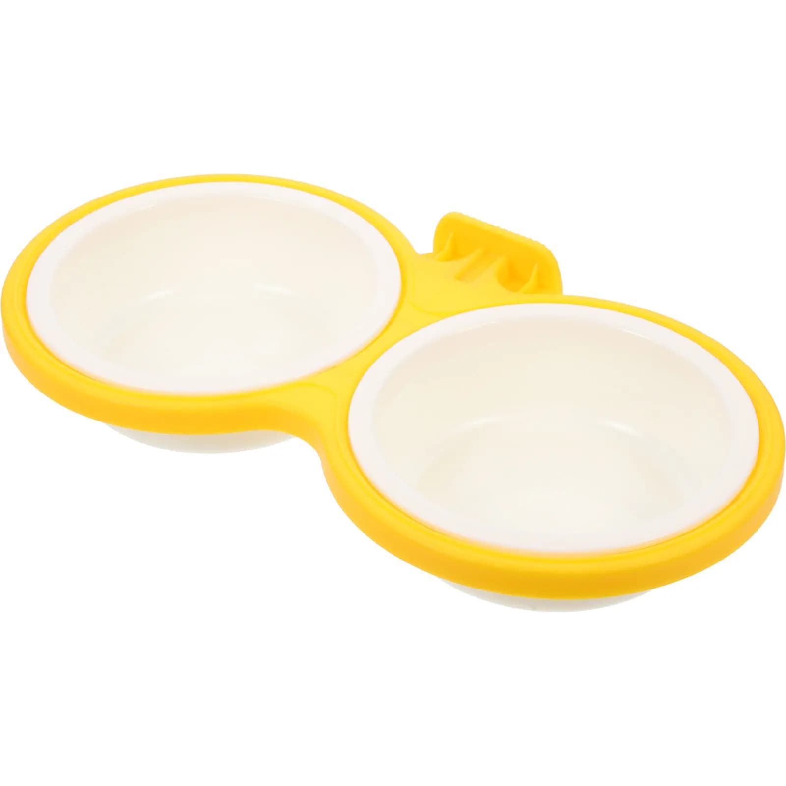 Ciotola Sospesa per Cani con Doppio Scomparto, Dispenser di Cibo per Gatti, Cani e Conigli, Resistente all'Usura, Portatile, Staccabile, Ciotola per Acqua e Cibo