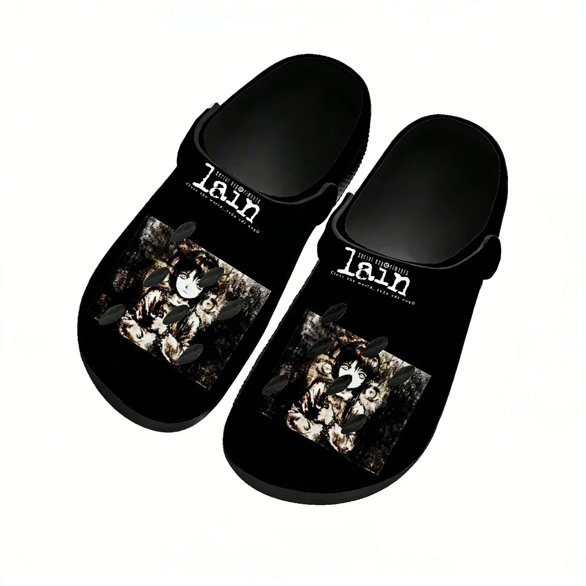 Scarpe da acqua Serial Experiments Lain per uomo, donna e adolescente, comode zoccoli da casa e giardino, sandali personalizzati, ciabatte traspiranti con fori