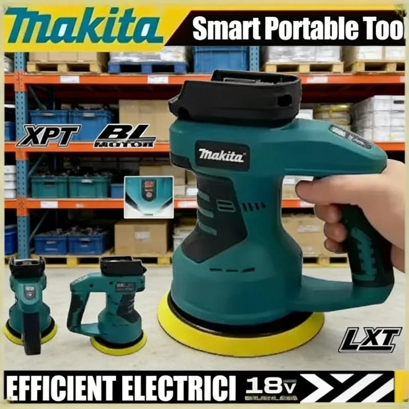 Lucidatrice per Auto Ricaricabile Makita, Strumento per Sigillatura, Lucidatura e Ceratura, Lucidatrice Elettrica per Levigatura e Finitura 18V