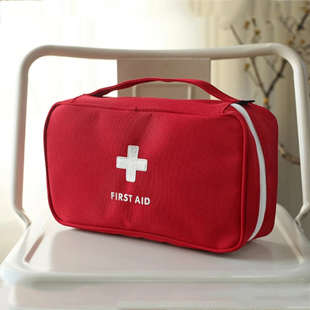 Borsa di Emergenza in Oxford 900D con Scomparti, Organizzatore per Pillole Domestico con Manico, Impermeabile, Grande Capacità per Esterni e Casa