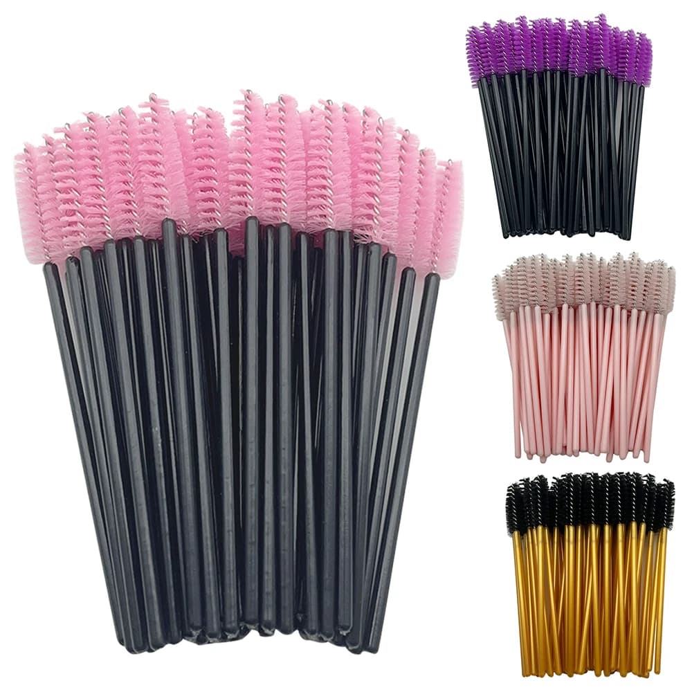 Wholesale Eyelash Brush 100/300 Eyelash Extension Brushes for Women and Men Mascara Ties Spooler Makeup Tools